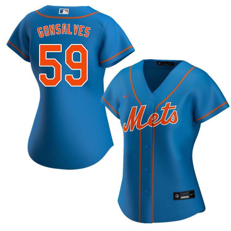 Nike Women #59 Stephen Gonsalves New York Mets Baseball Jerseys Sale-Blue